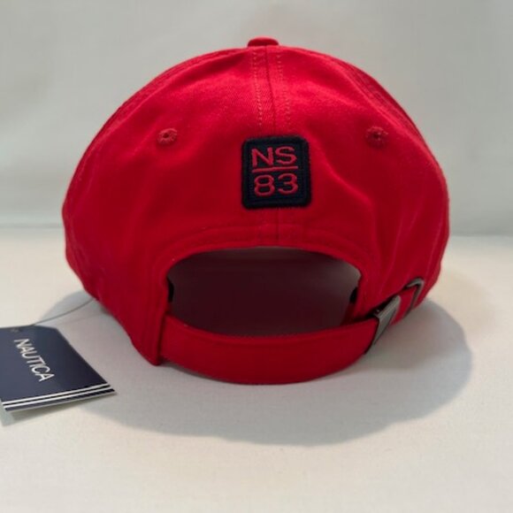 NAUTICA J-Class Adjustable Embroidered Cap- Red/Navy Sailboat Logo - Picture 4 of 5